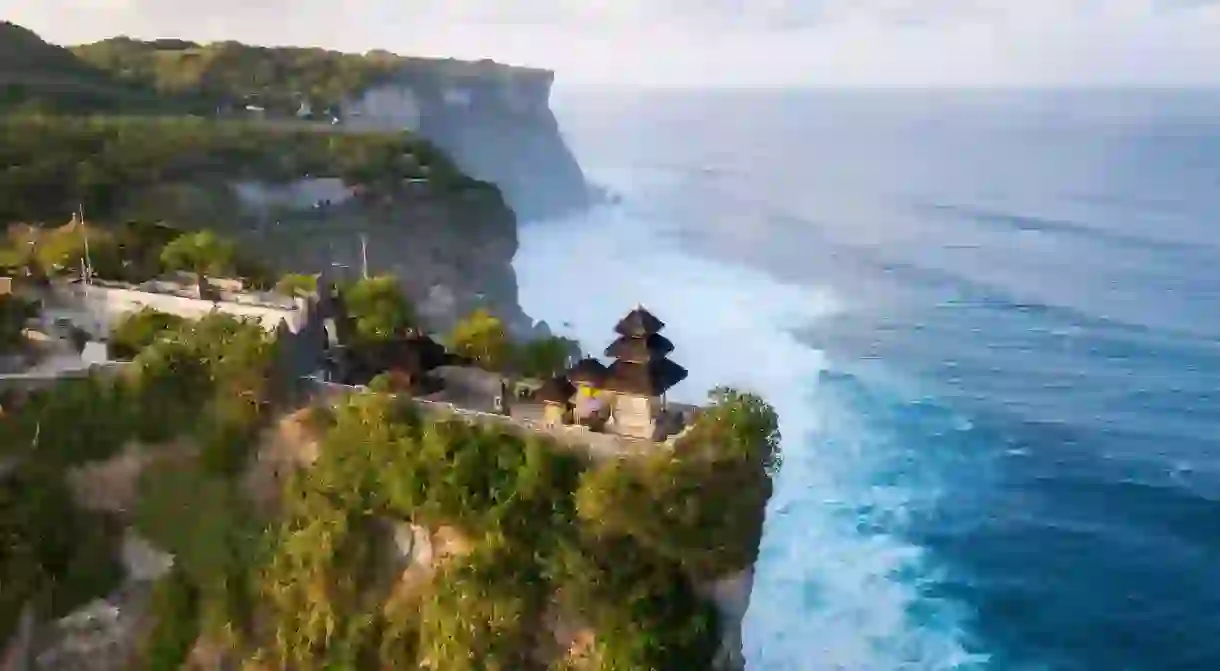 Pura Luhur Uluwatu temple at sunrise