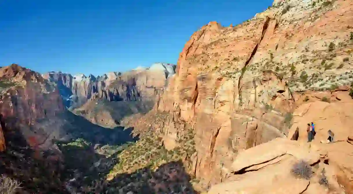 The incredible rock formations and monoliths in Zion National Park range from 500ft to 2,000ft in elevation