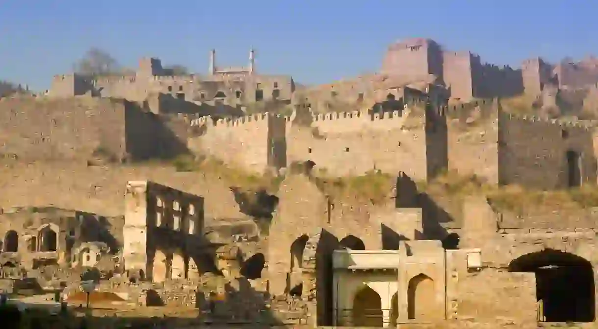 Golconda Fort, located in present-day Hyderabad, was once a trade centre for large diamonds