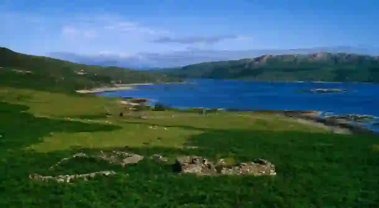 Enjoy a scenic walk to see the deserted Boreraig settlement on the Isle of Skye