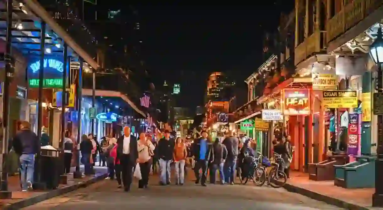 The lively Bourbon Street is a must-visit when in New Orleans