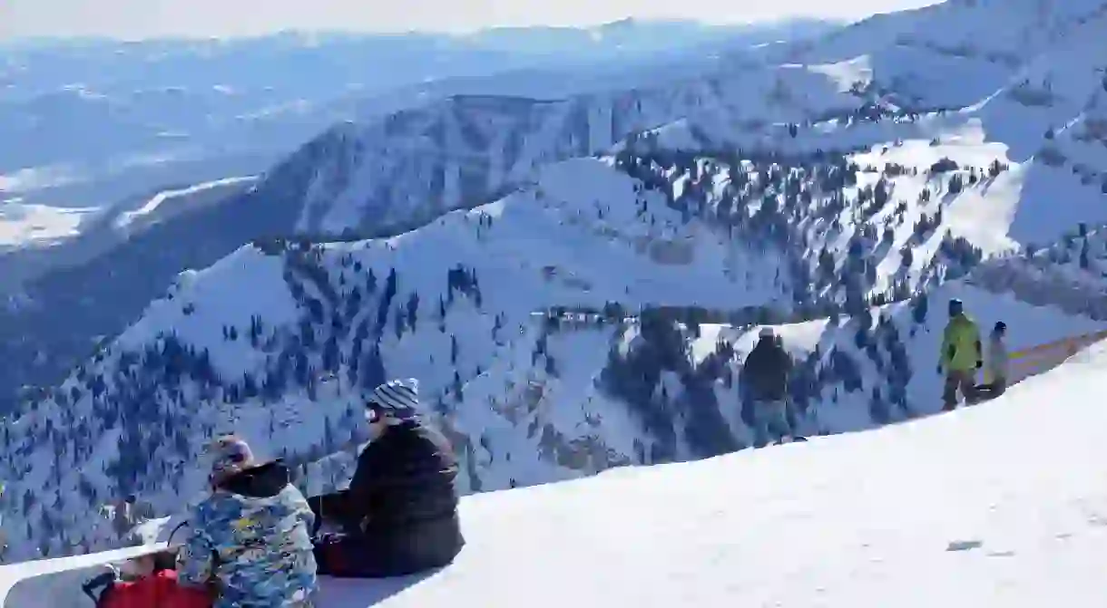 Explore the snowy mountains of Jackson Hole with your family