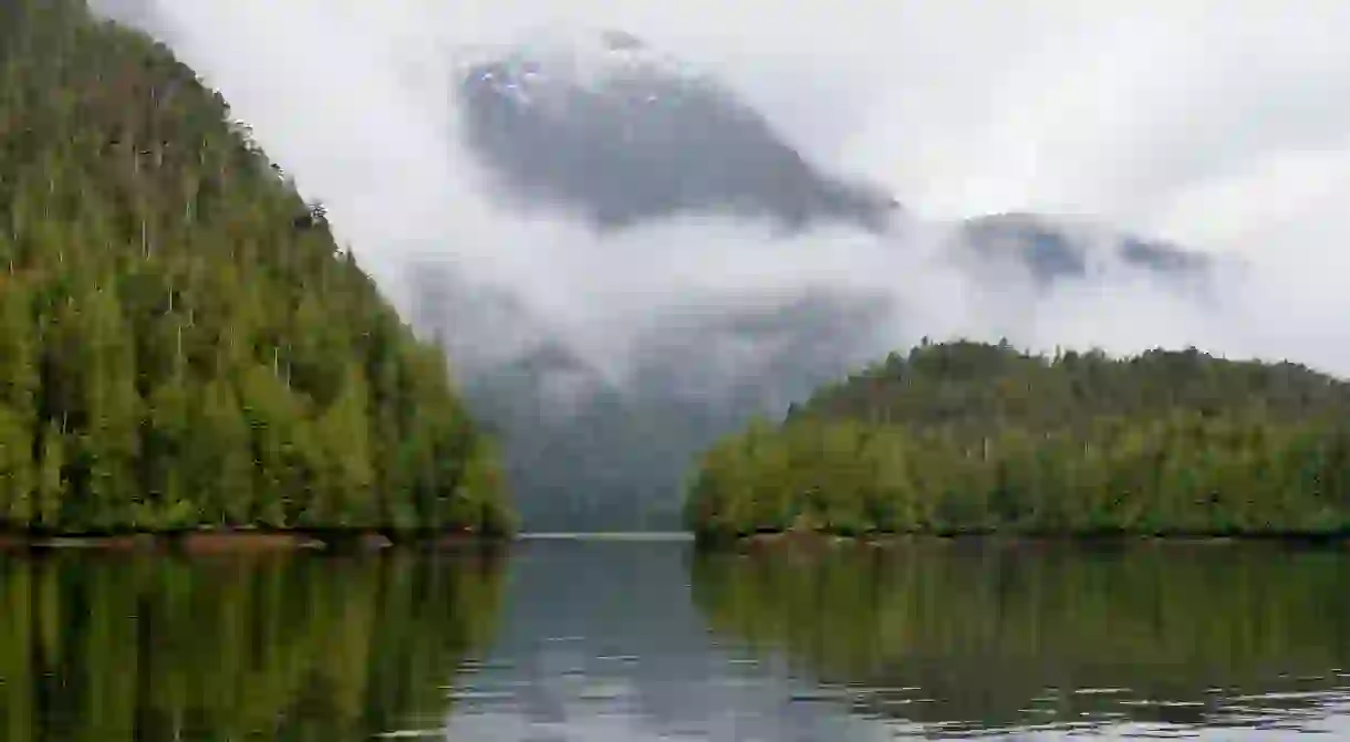 The dramatic scenery of the Charlotte Islands in British Columbia, Canada