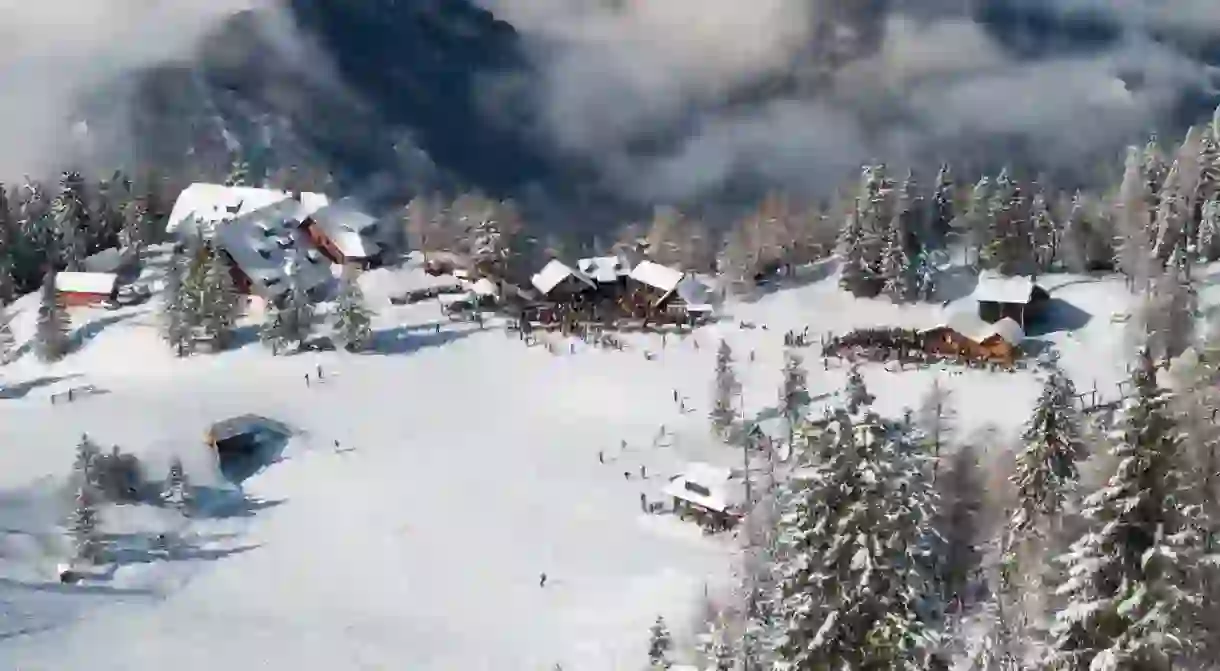 Krvavec is one of the top ski resorts in Slovenia