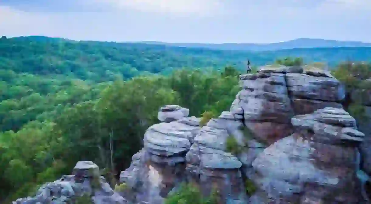 There is much to explore in the state of Illinois beyond the city lights of Chicago, such as the Garden of the Gods in the Shawnee National Forest