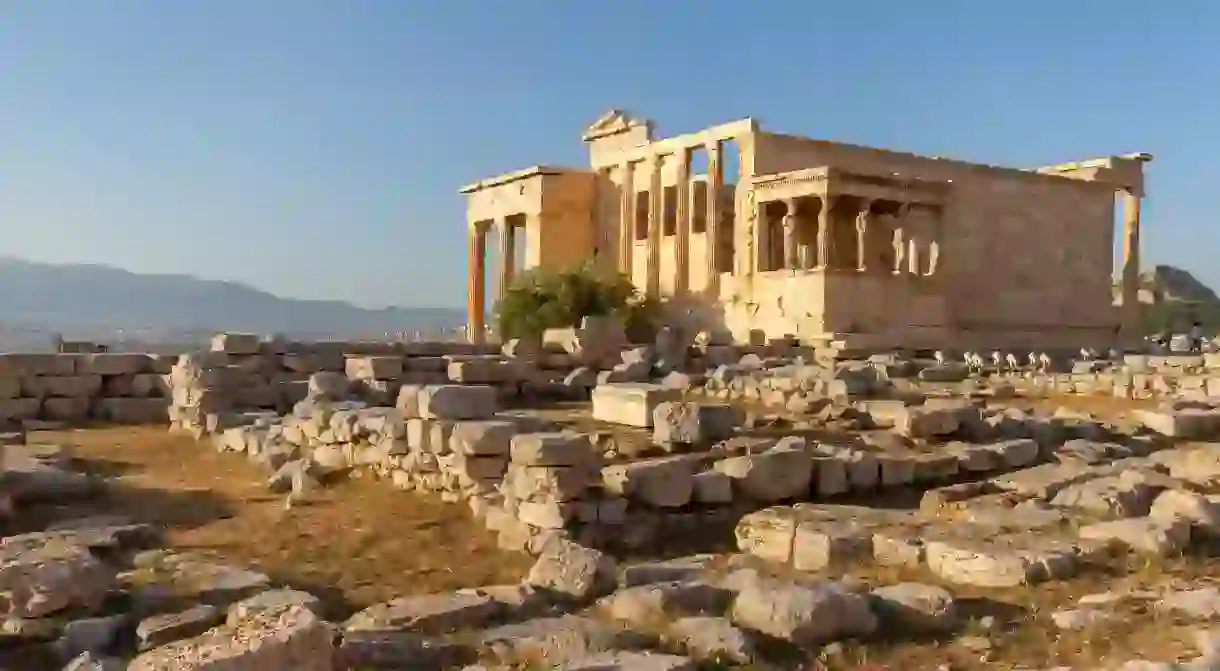 The Erechtheum temple, on the Acropolis in Athens, was dedicated to the goddess Athena