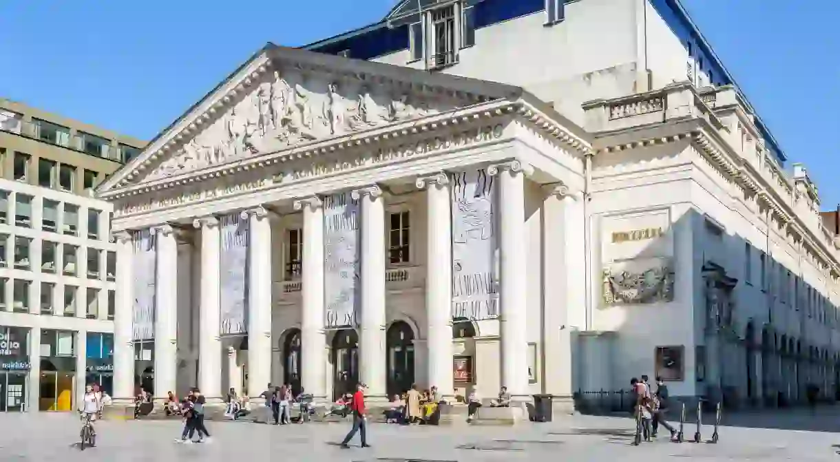 La Monnaie is a remarkable opera house in the historic center of Brussels, Belgium