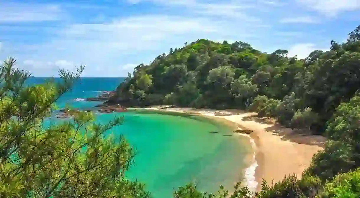 The idyllic Whale Bay on the Tutukaka Coast in the North Island