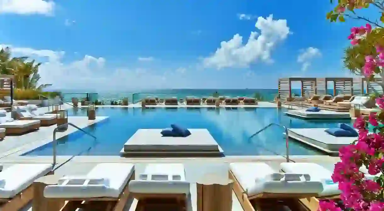 Top places to stay in Miami include the chic beachfront resort 1 Hotel South Beach