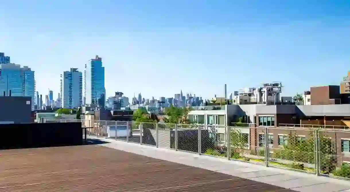 Admire the sweeping views of Brooklyn, New York, atop one of Pod Brooklyn’s four rooftop spaces