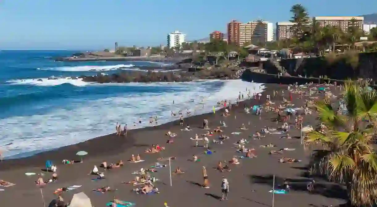 Tenerife has black-sand beaches formed by volcanic activity