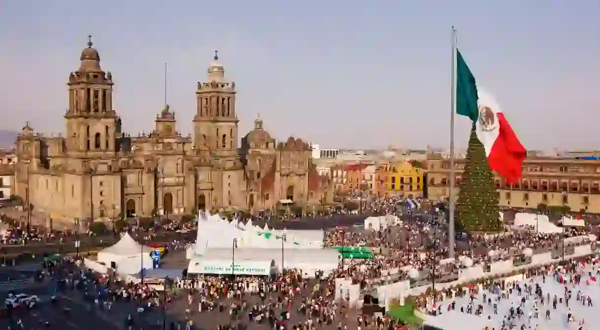 Christmas in the Plaza del Zócalo, Mexico City, Mexico