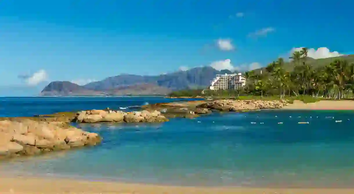 Ulua Lagoon, the first of four lagoons, lies close to the stunning Ko Olina resort on Leeward Oahu