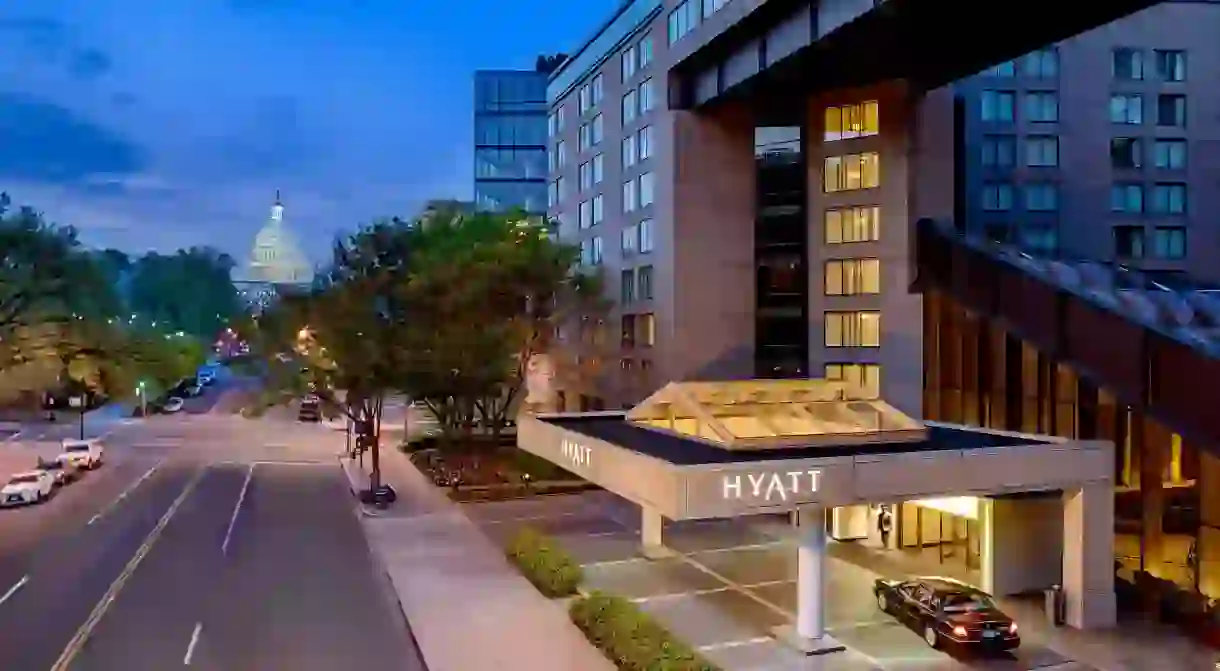 The rooms at the Hyatt Regency Washington on Capitol Hill are spacious and inviting