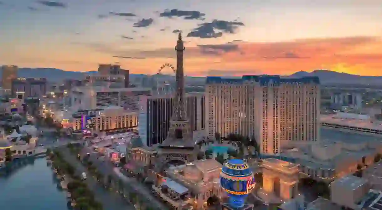 Stay up until dawn to watch the sunrise over Las Vegas