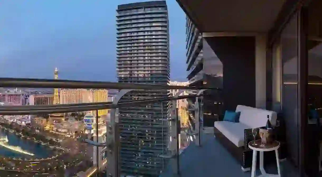 Grab a room with a balcony view on your next trip to Sin City