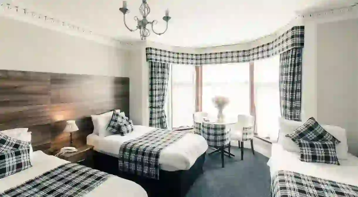 Theres no such thing as too much tartan at Argyll Guest House in the West End of Glasgow