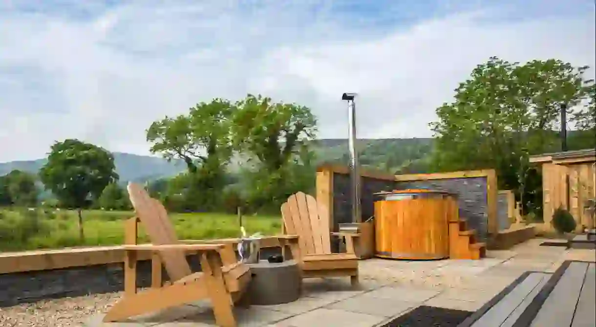 Theres no better way to take in the gorgeous Scottish landscape than from the safety of your warm hot tub