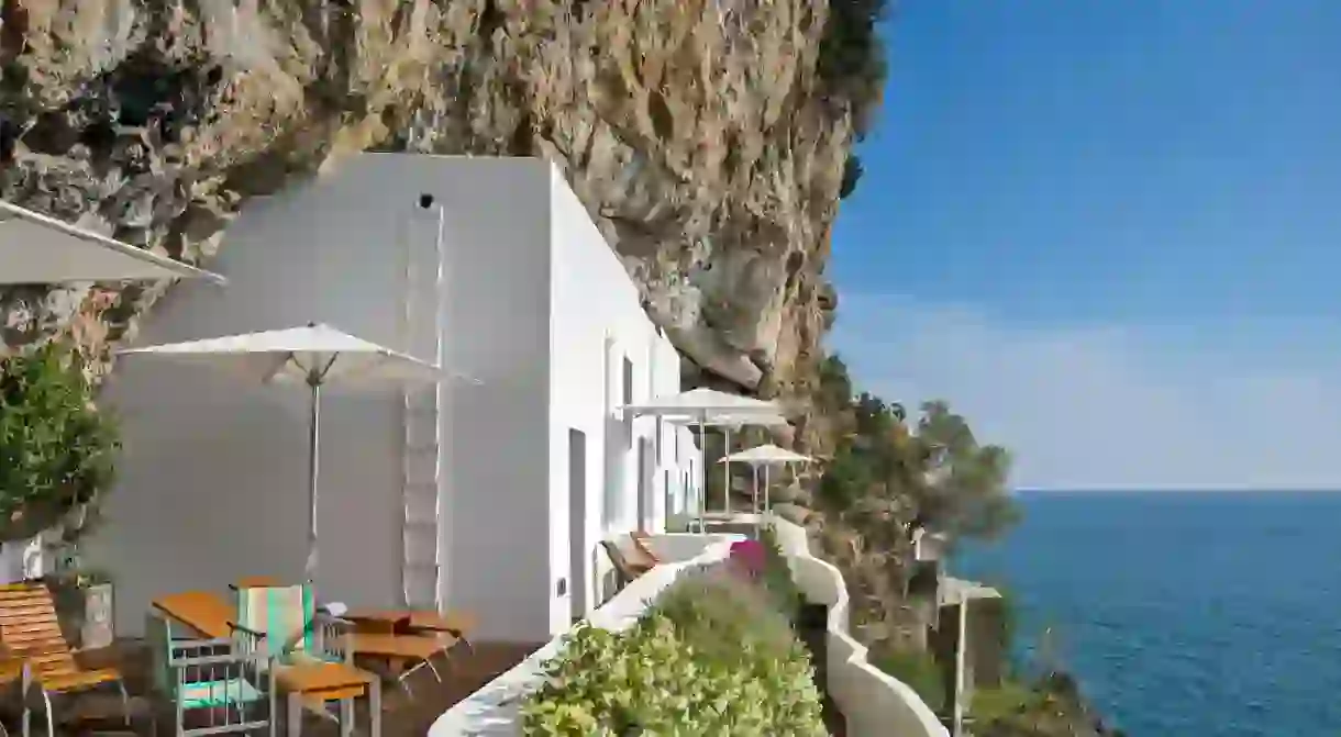 Casa Angelina is built into the cliffside on the edge of Praiano