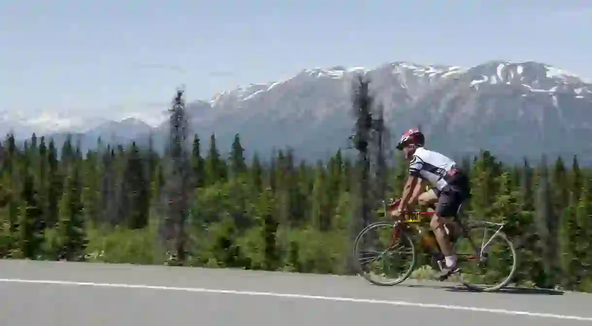 Take to the road on two wheels through Kluane National Park and enjoy the stunning scenery