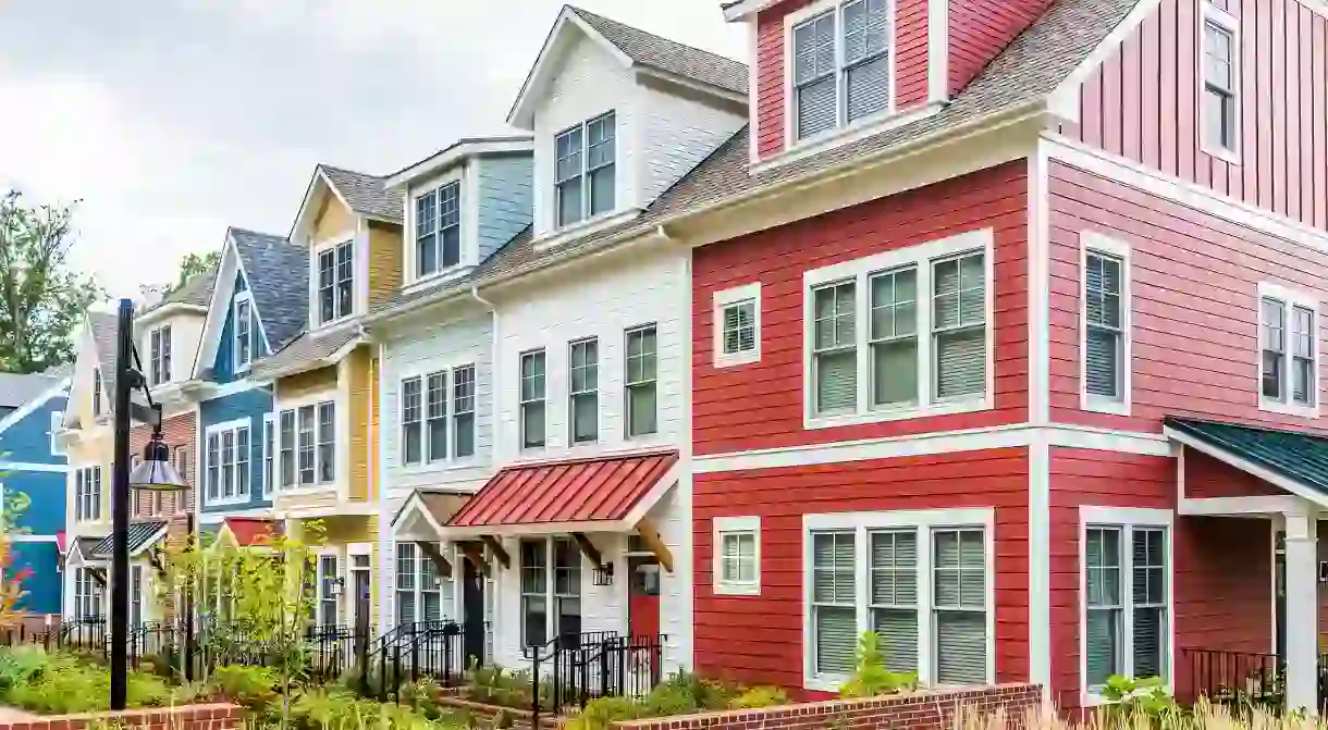 Some of the houses in Silver Spring are colourfully decorated