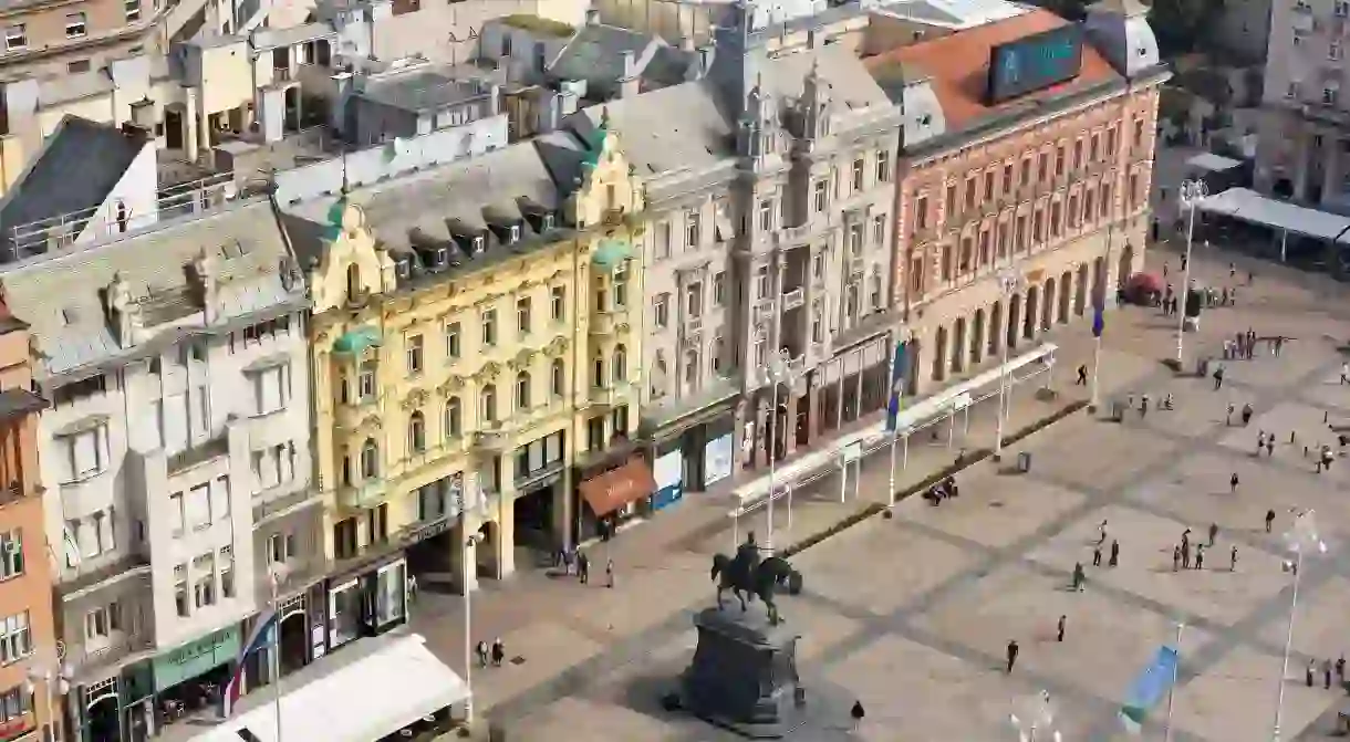 Ban Jelacic square in Zagreb, Croatia