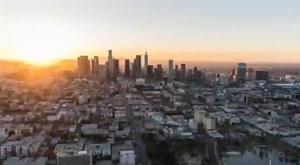 Many hotels in Hollywood have sweeping views of the LA skyline