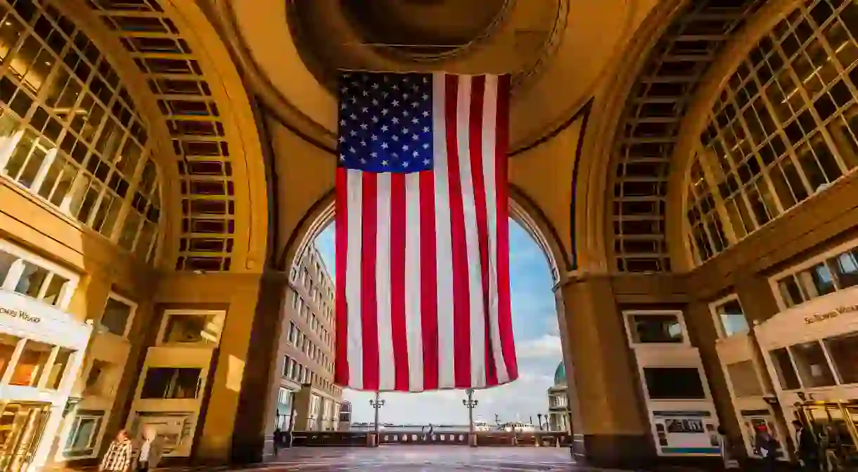 The Boston Harbor Hotel offers rooms with balconies overlooking either the waterfront or the city skyline