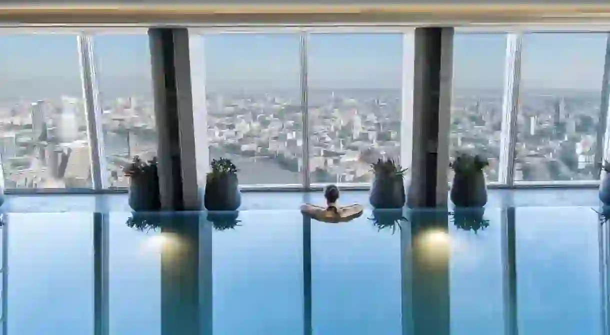 Live the high life in a 52nd-floor pool at Shangri-La Hotel at The Shard