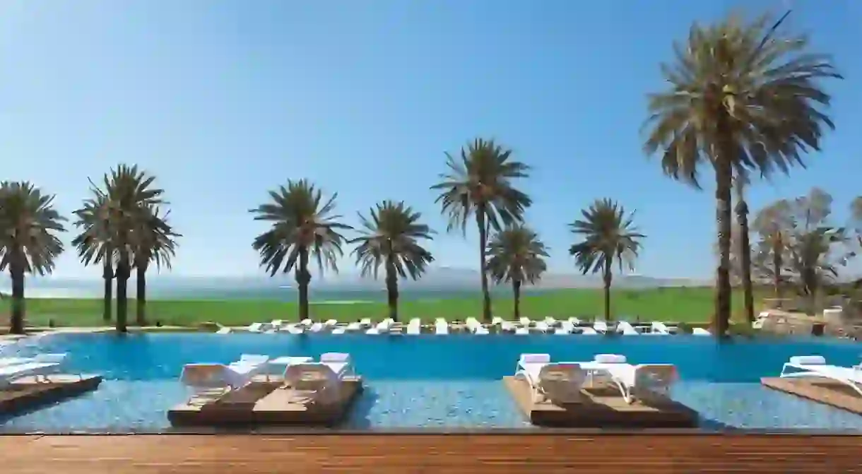 The main pool at the Setai Sea of Galilee is set within beautiful scenery