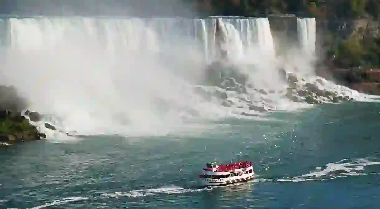 The powerful Niagara Falls sit on the US-Canada border