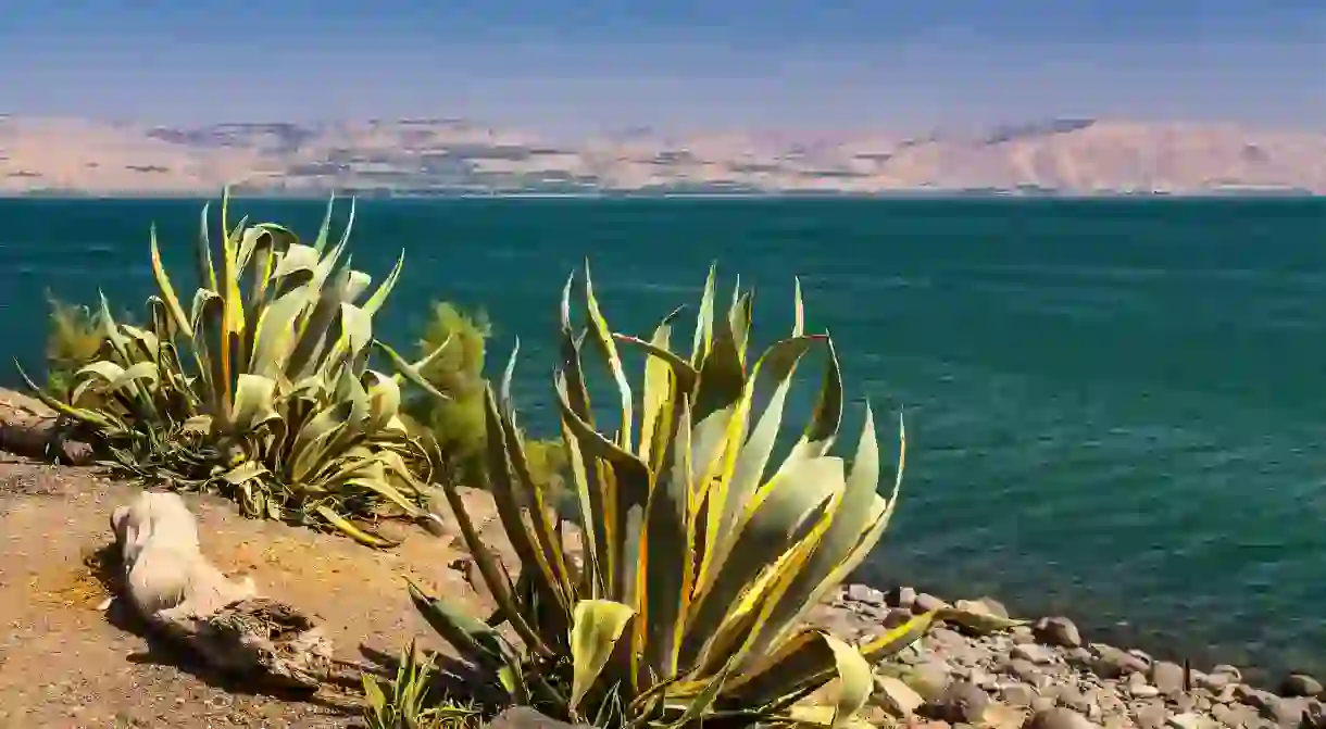 The Sea of Galilee from Capernaum, Israel