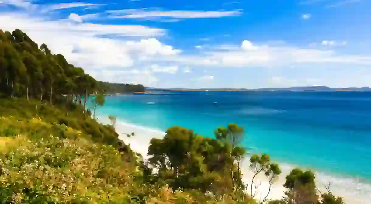 From a luxury lodge, you can easily access Bruny Islands immaculate white sand beaches