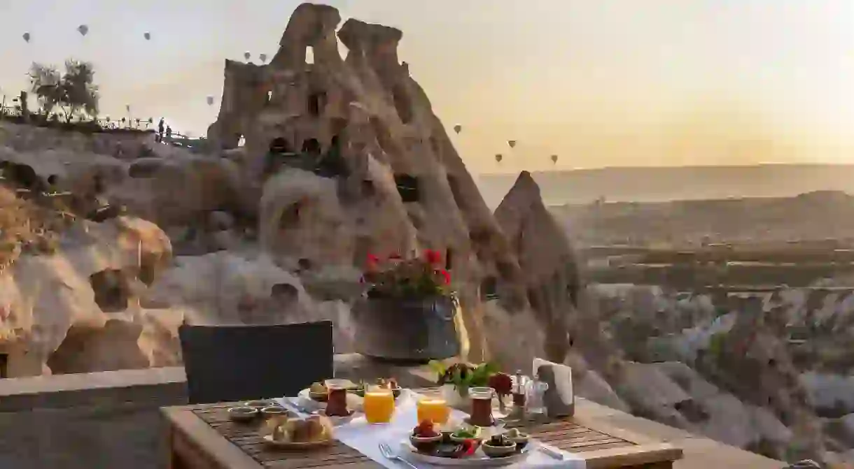 Spend a night at the Argos Cappadocia and enjoy a private terrace overlooking the stunning landscape