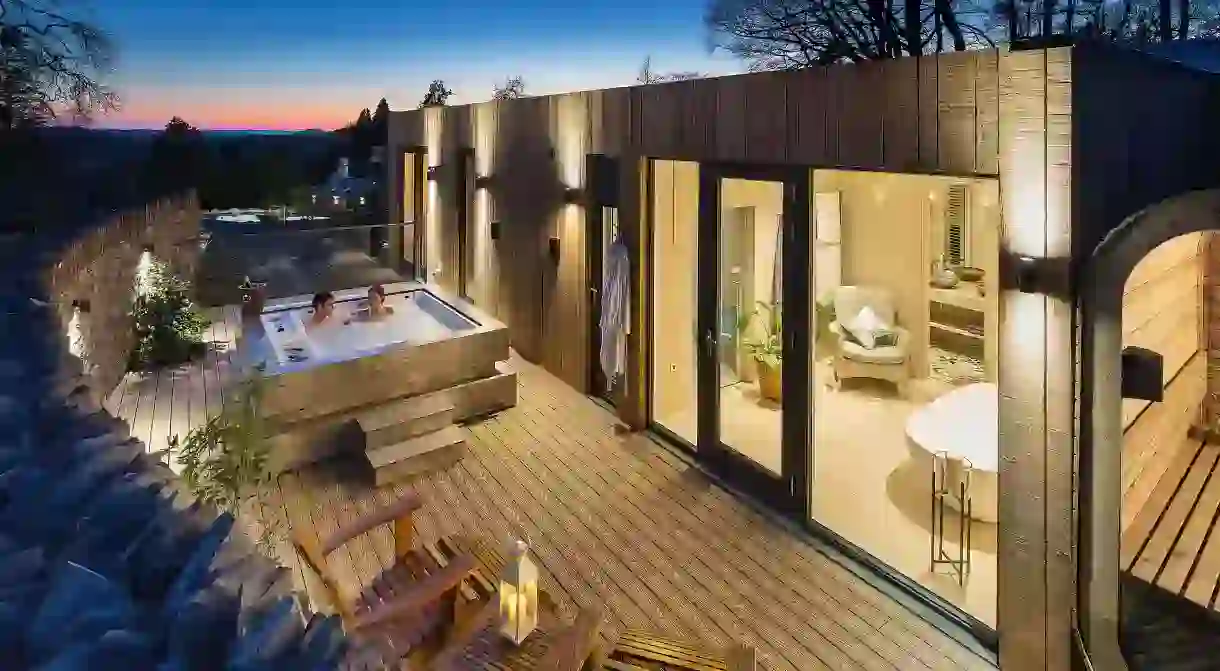 Several rooms at the Gilpin, Windermere, come with their own hot tub