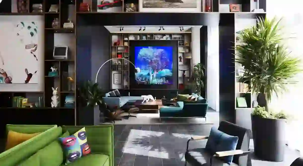 The citizenM is known for its bold style