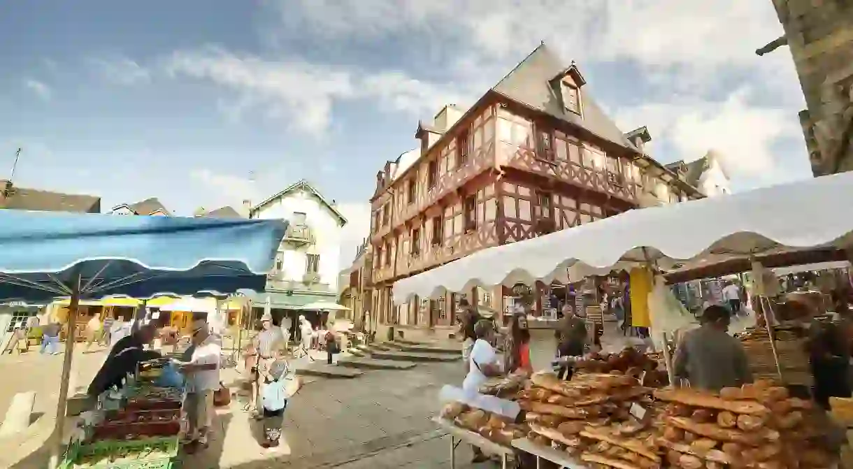 Western Frances culinary traditions are famous around the world, and the market at Josselin is a great place to stock up