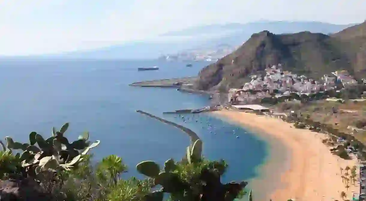 Relax in the sun at Playa de Las Teresitas, near Santa Cruz de Tenerife