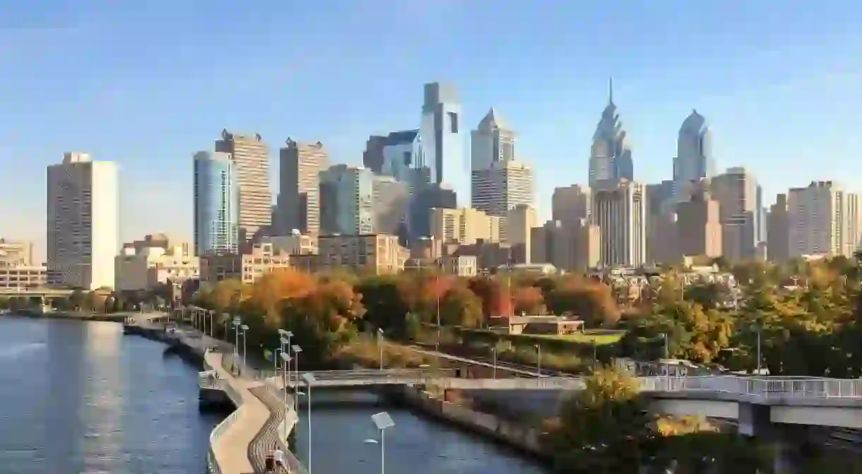 Take a stroll along the Schuylkill Banks Boardwalk in Philadelphia with your sweetie