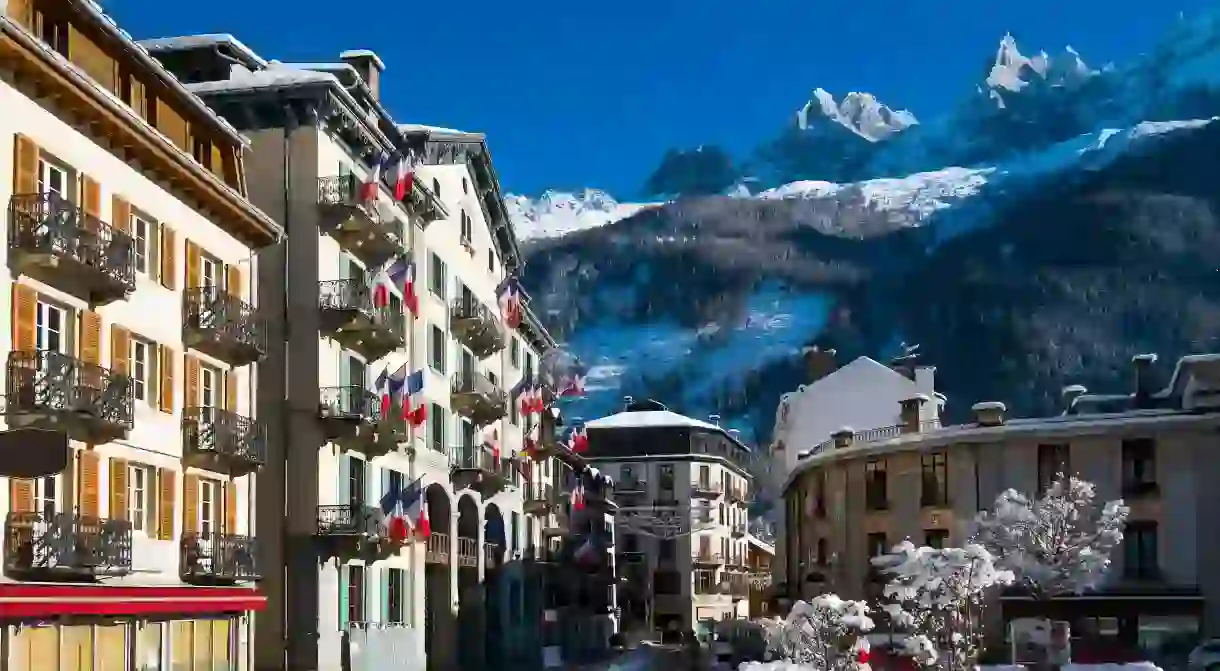 Enjoy a stroll through the pretty Place de lEglise in downtown Chamonix