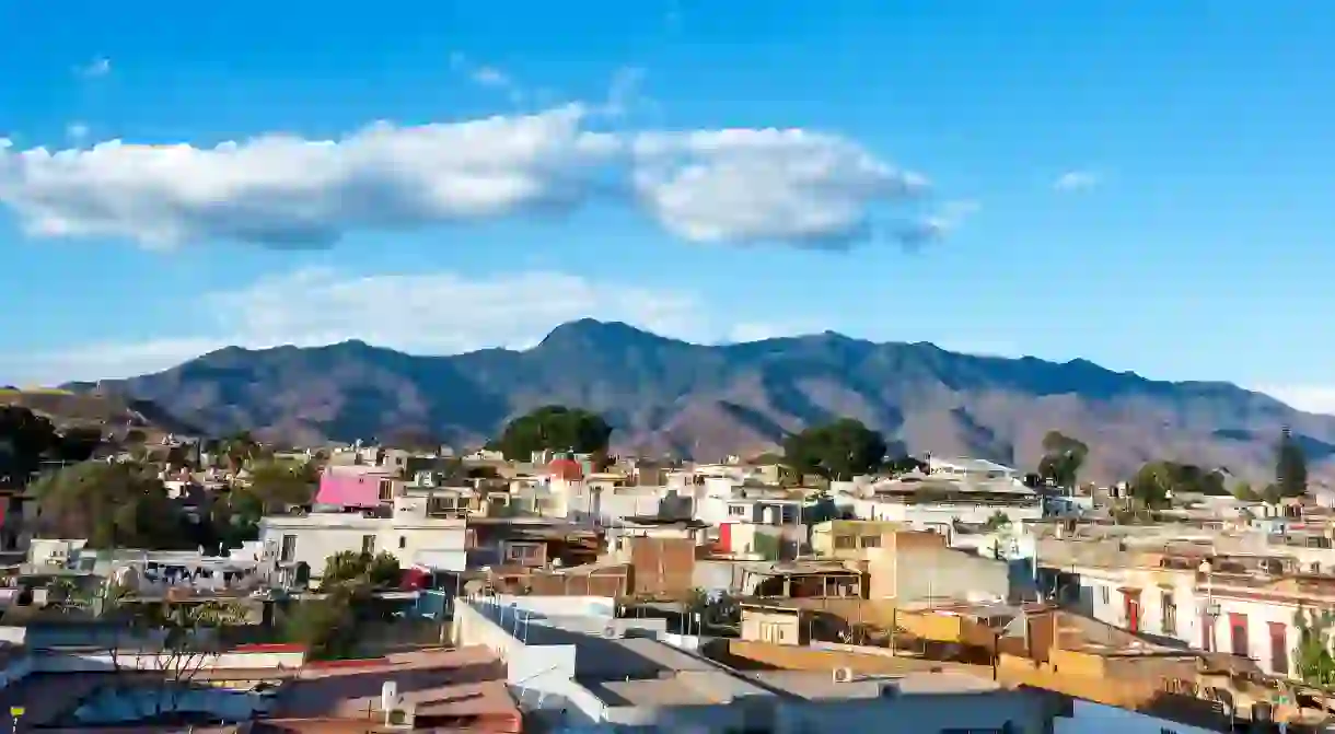 Enjoy views of the city and surrounding hills in Oaxaca