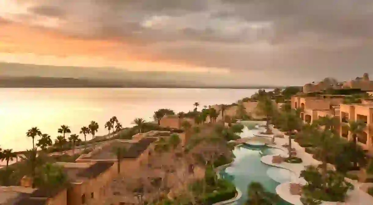 Hotels like the Kempinski let you stay right beside the banks of the Dead Sea