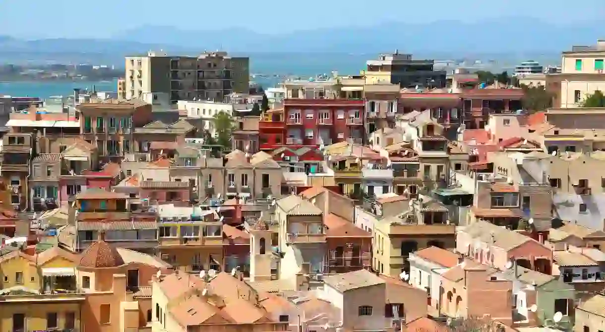 Cityscape of Cagliari, Sardinia in Italy, which boasts hotels for every traveller