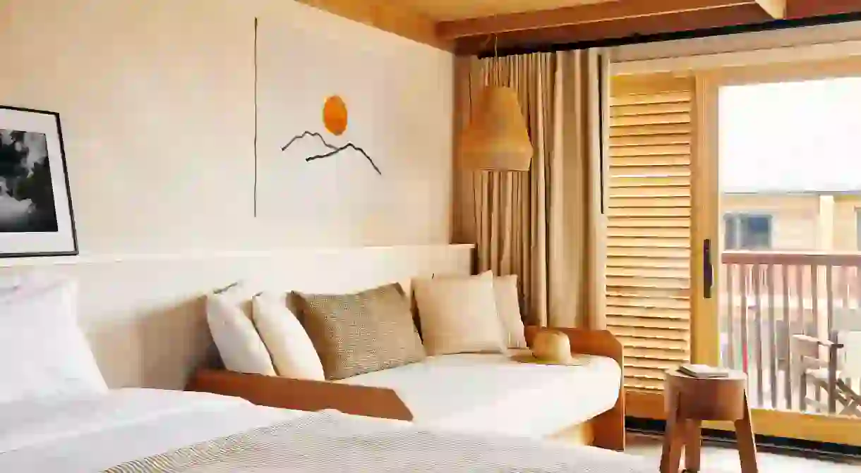 Embrace those beach vibes in the sand-coloured rooms at the Marram