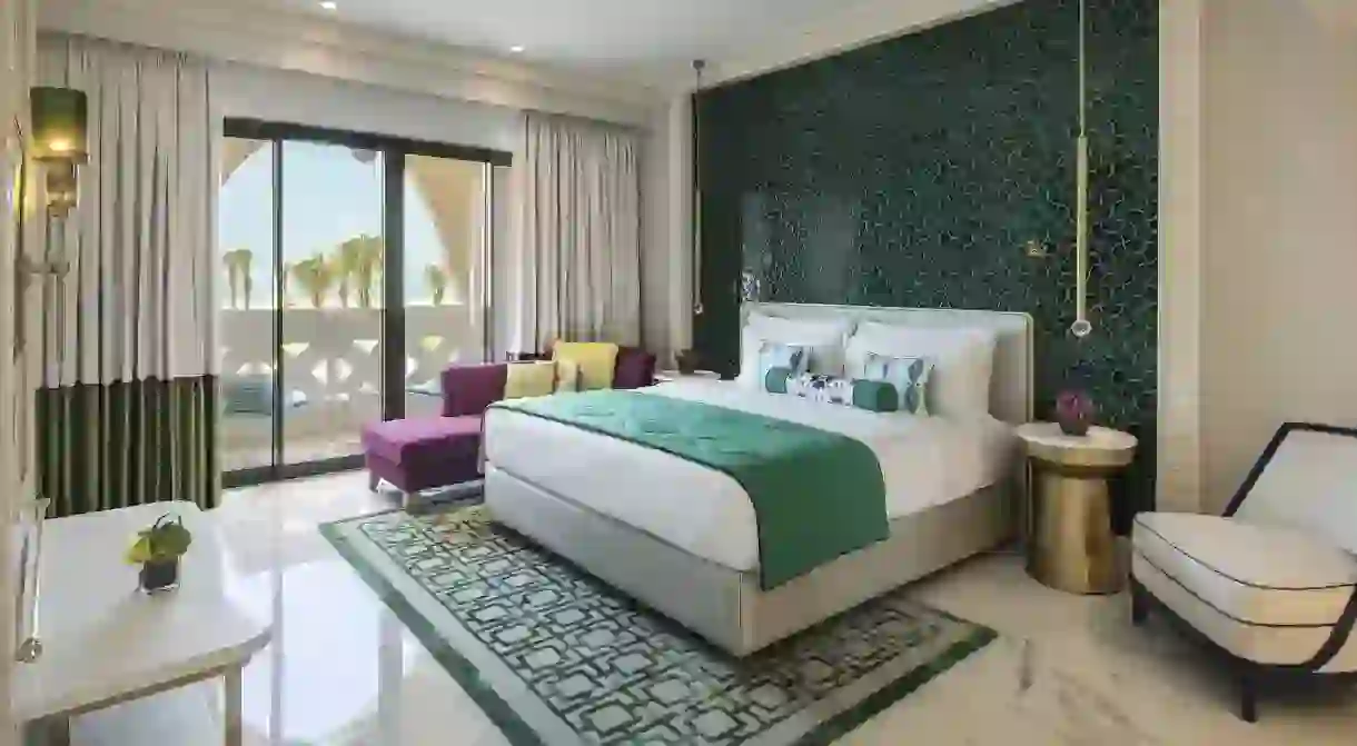 Rooms at the Rixos Premium Saadiyat Island in Abu Dhabi have a luxurious Mediterranean-meets-Middle-East theme