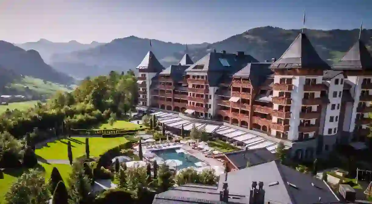 Gstaads luxury hotels, such as the Alpina, have glorious mountain views