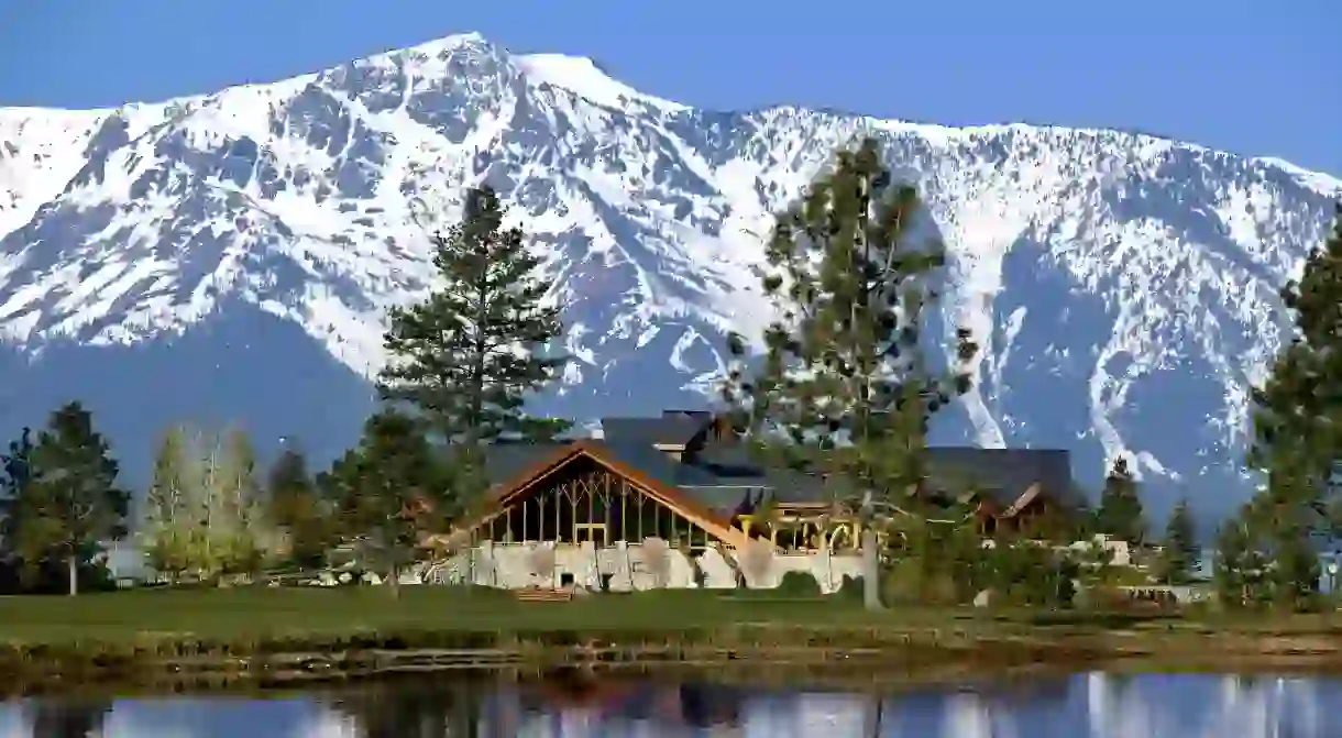 The vast grounds of the Lodge at Edgewood Tahoe are a great place to soak up mountain views