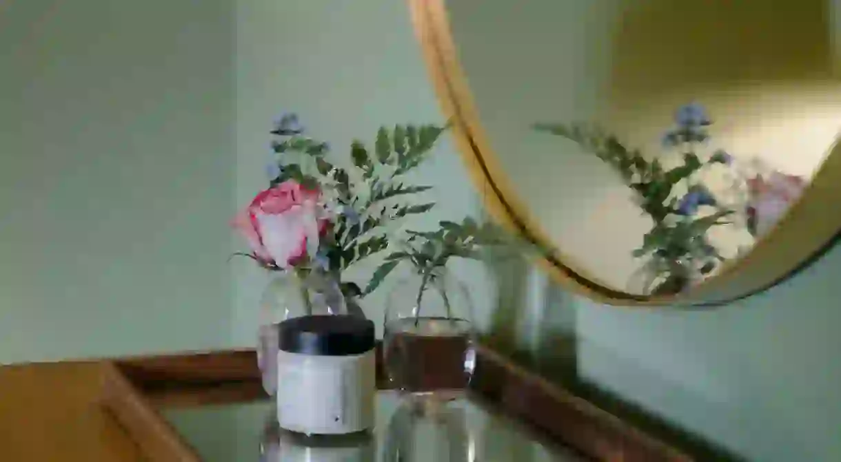 Thoughtful touches such as fresh flowers and plants adorn the rooms at the Rose