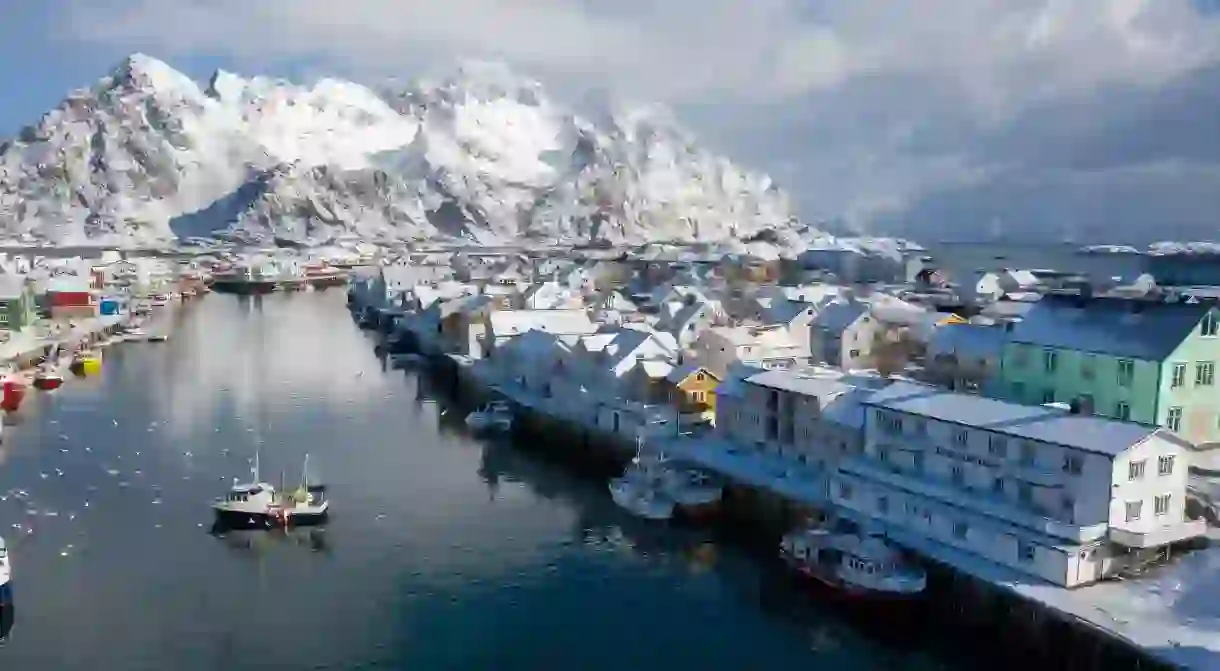 The Norwegian fishing village of Henningsvær is a picturesque place to book a holiday apartment