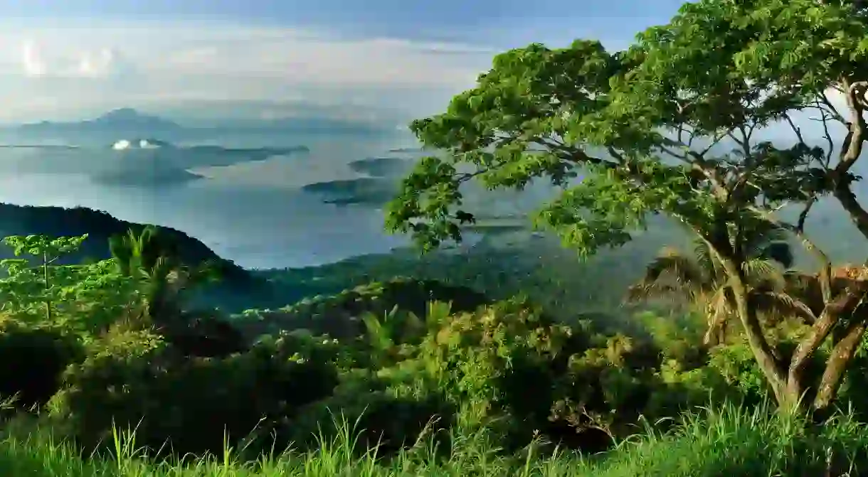 Many of the hotels in Tagaytay in the Philippines boast views of Taal Lake